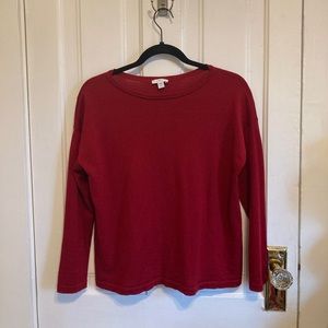 J. Jill merino wool red long sleeve